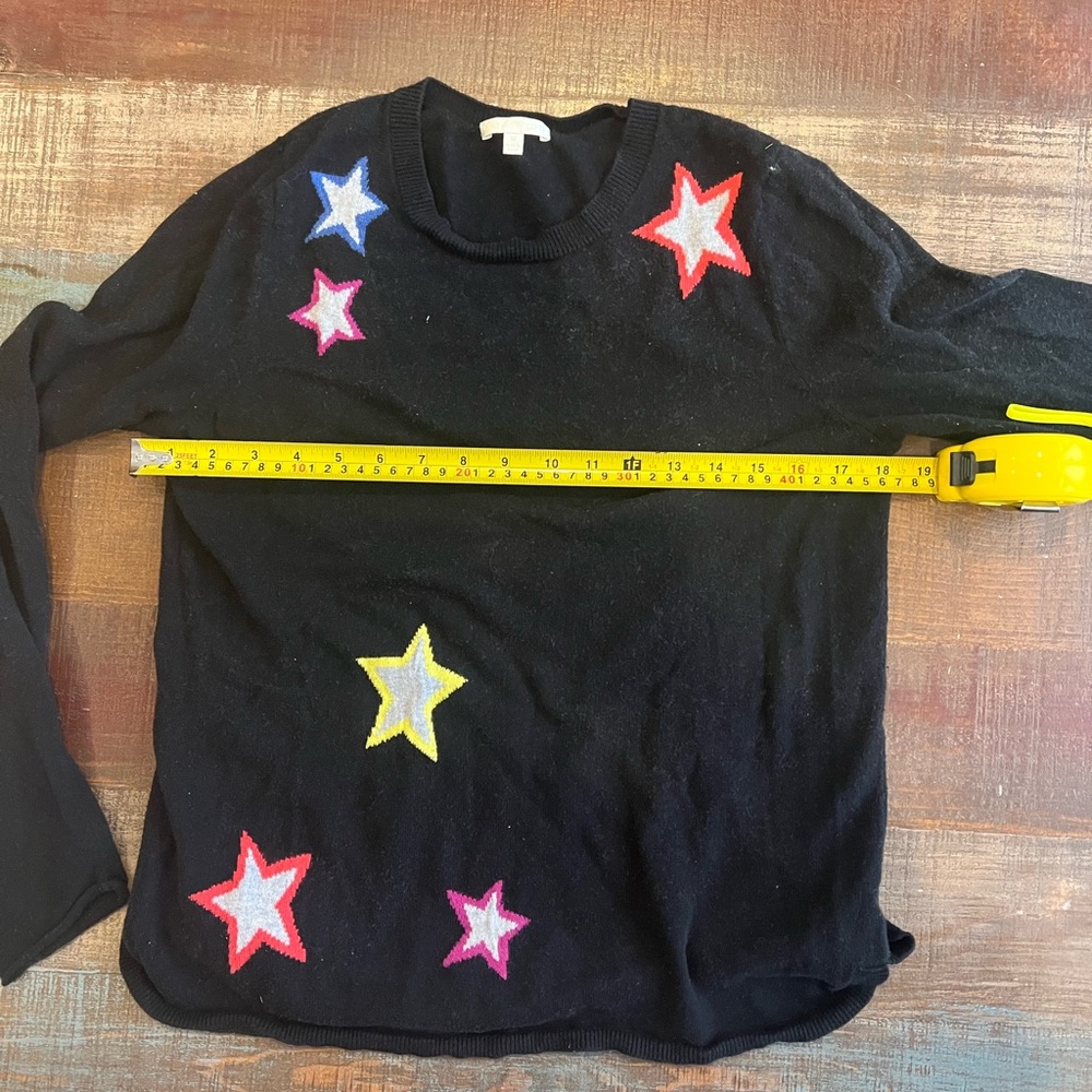 Lisa Todd cotton cashmere star sweater M - Picture 5 of 7